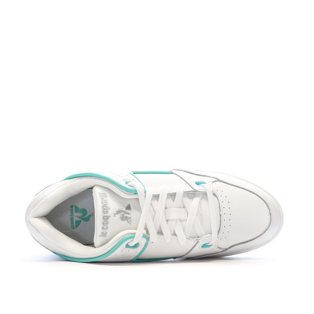 Baskets Blanches/Turquoises Homme Le Coq Sportif Nineties vue 4