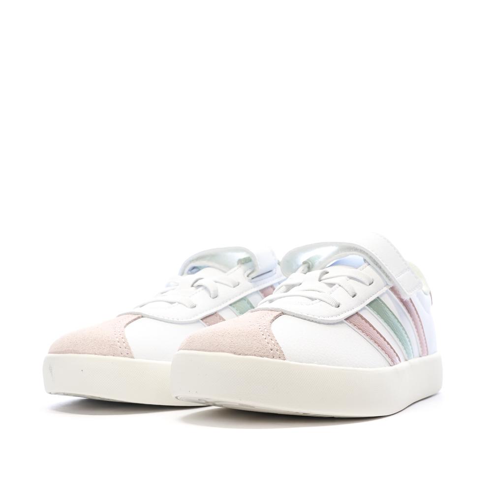 Zapatillas Adidas Vl Court Blanco/Rosa Niña ver 6