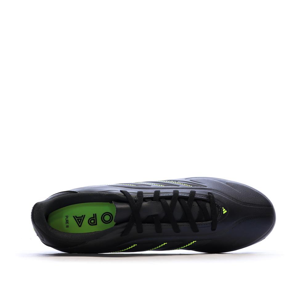 Chaussures de Foot Noir/Jaune Adidas Copa Pure III Club FG/MG vue 4