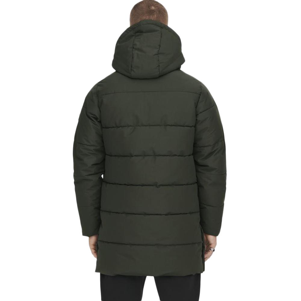 Doudoune Longue Grise Homme Only & Sons Carl vue 2