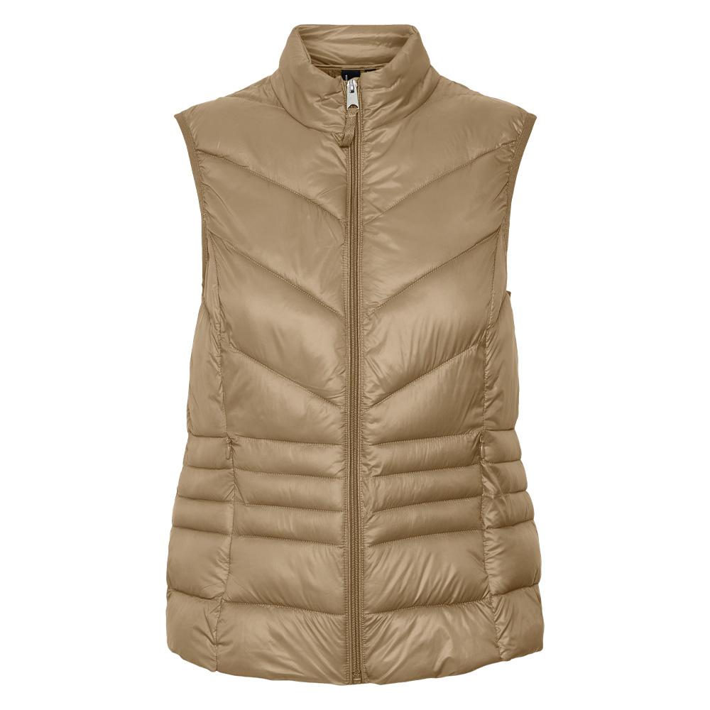Women's Dark Beige Sleeveless Coat Vero Moda Sorayasiv affordable