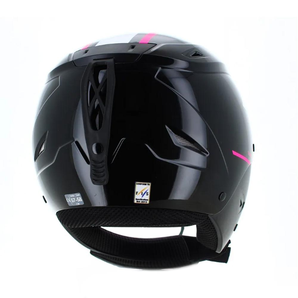 Casco de esquí negro para mujer Cairn Racing Pro Black Neon Pink ver 2