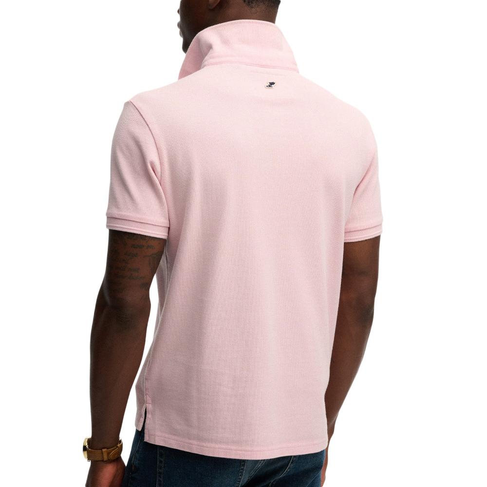 Polo Rose Clair Homme Superdry Classic Pique vue 2