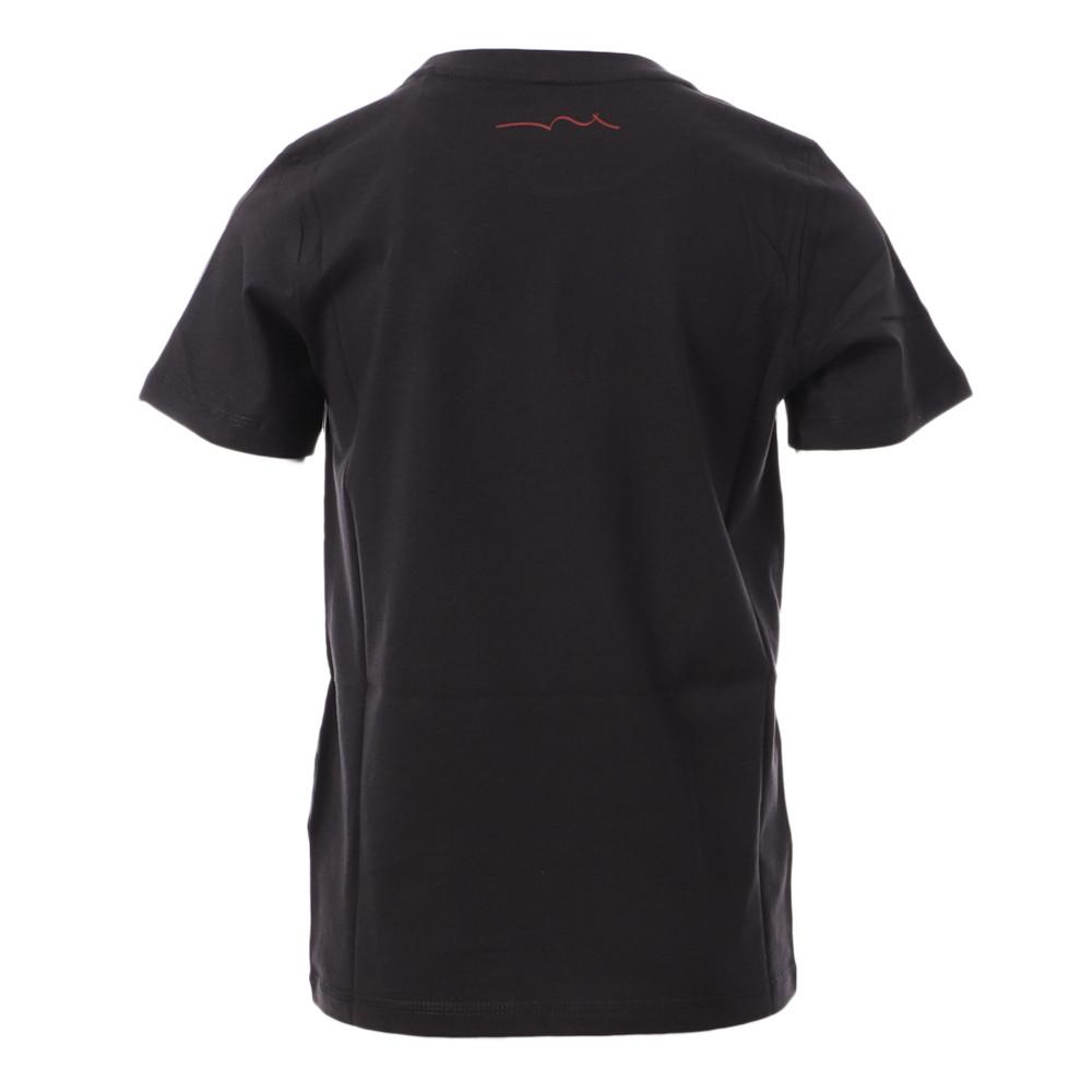 T-shirt Noir Garçon Teddy Smith Evan vue 2