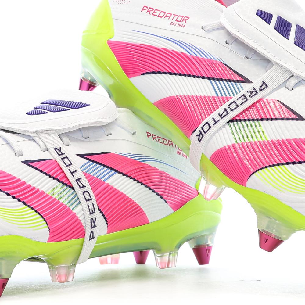 Chaussures de Foot Blanc/Rose Homme Adidas Predator Elite FT SG vue 7