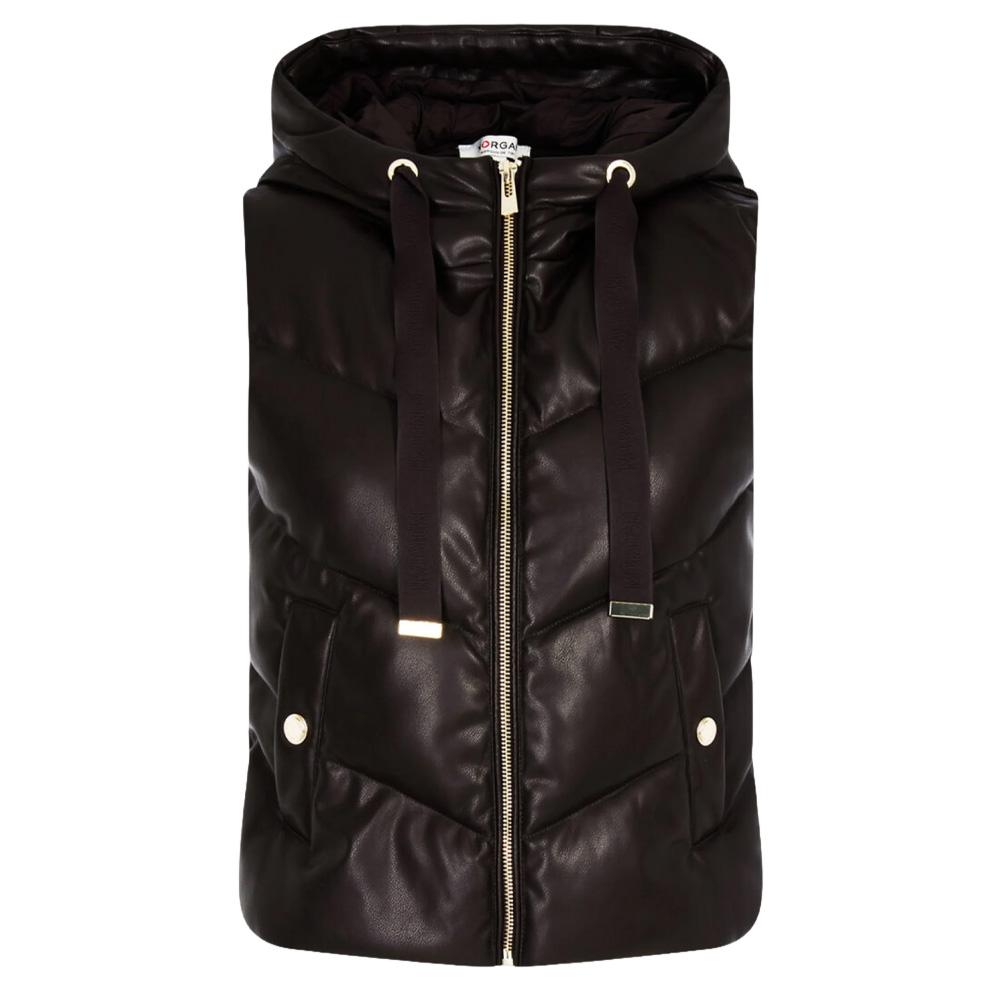 Doudoune sans manches Marron Foncé Femme Morgan GSOLO vue 3