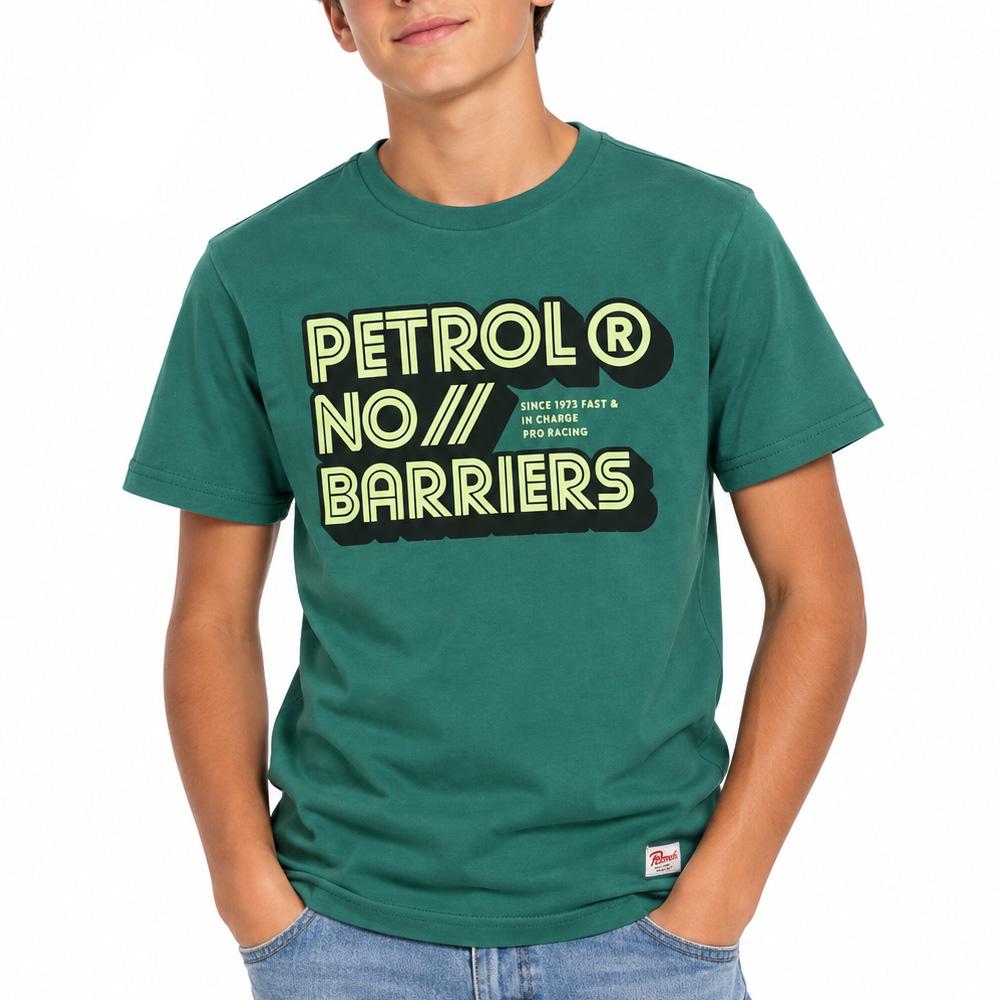 T-shirt Vert Garçon Petrol Industries TSR205 pas cher