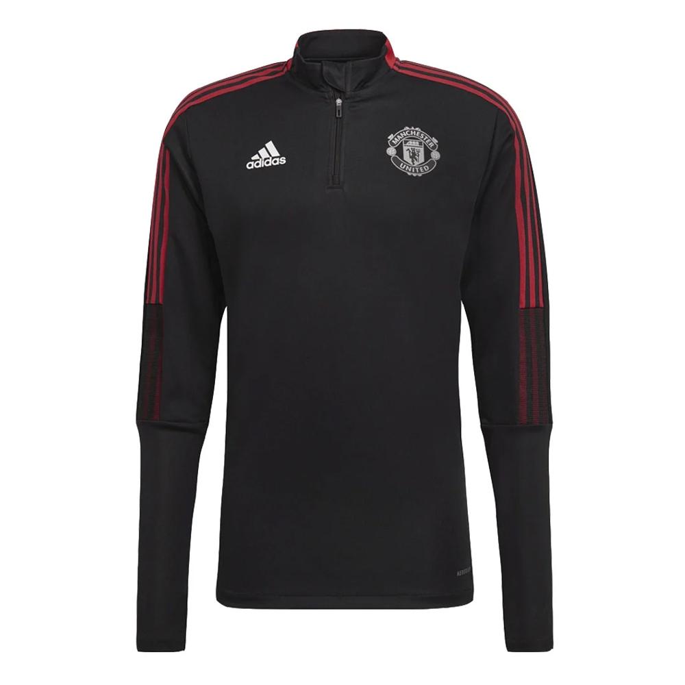 Manchester United Men's Black 1/4 Zip Sweat Adidas 21/22 affordable