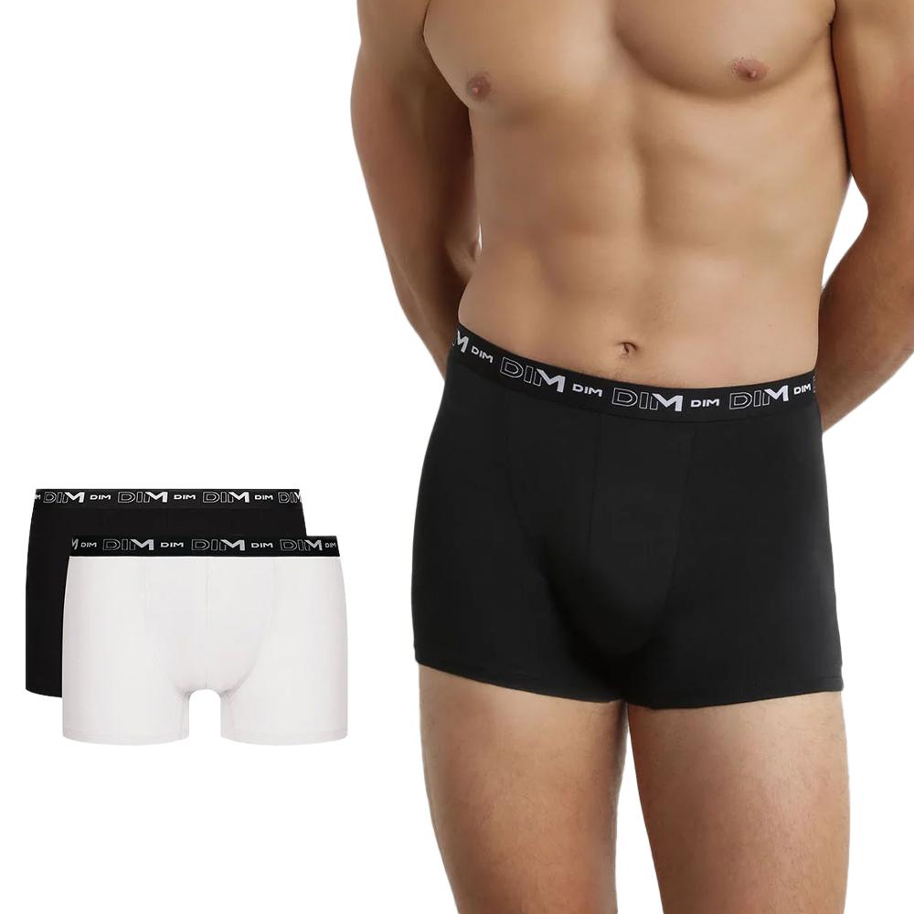 Set of 2 Men's White/Black Boxer Briefs Dim D6596 Photo of the Espace des Marques %store% store - view of %key%