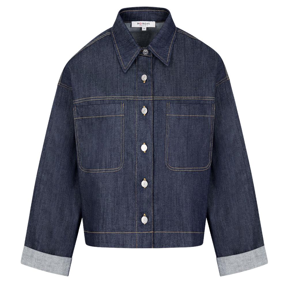 Veste en jean Bleu Brut Femme Morgan JAMES vue 3