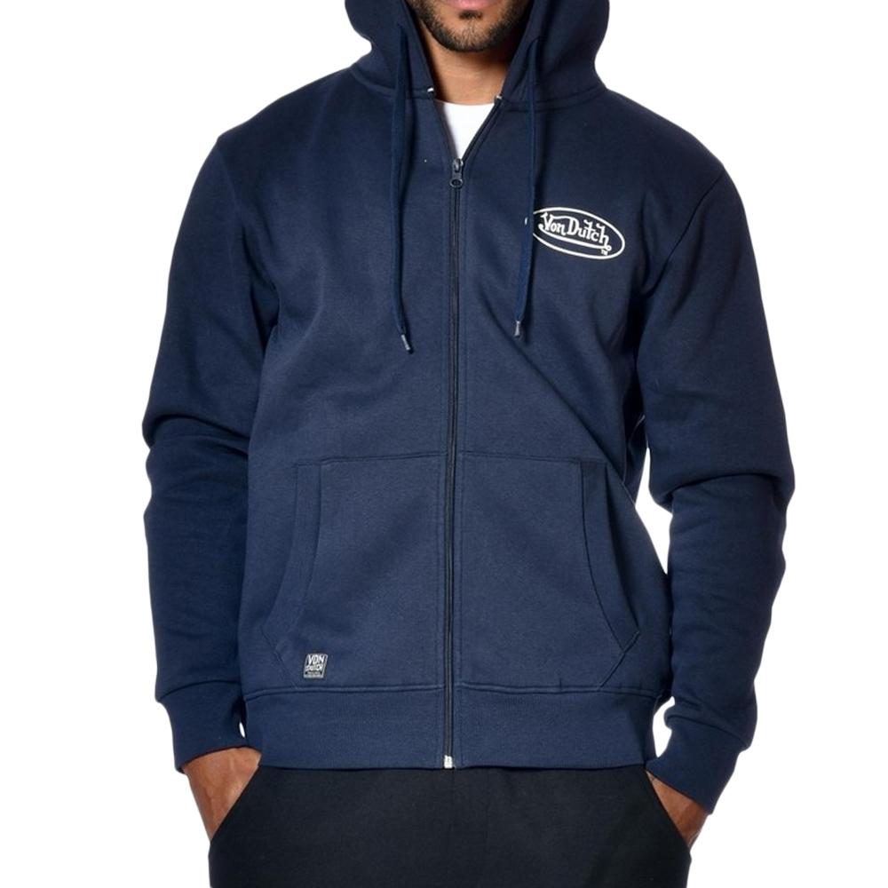 Sweat Zippé Marine Homme Von Dutch SLIGN pas cher