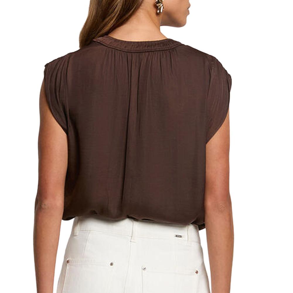 Blouse Marron Femme OROOVE vue 2