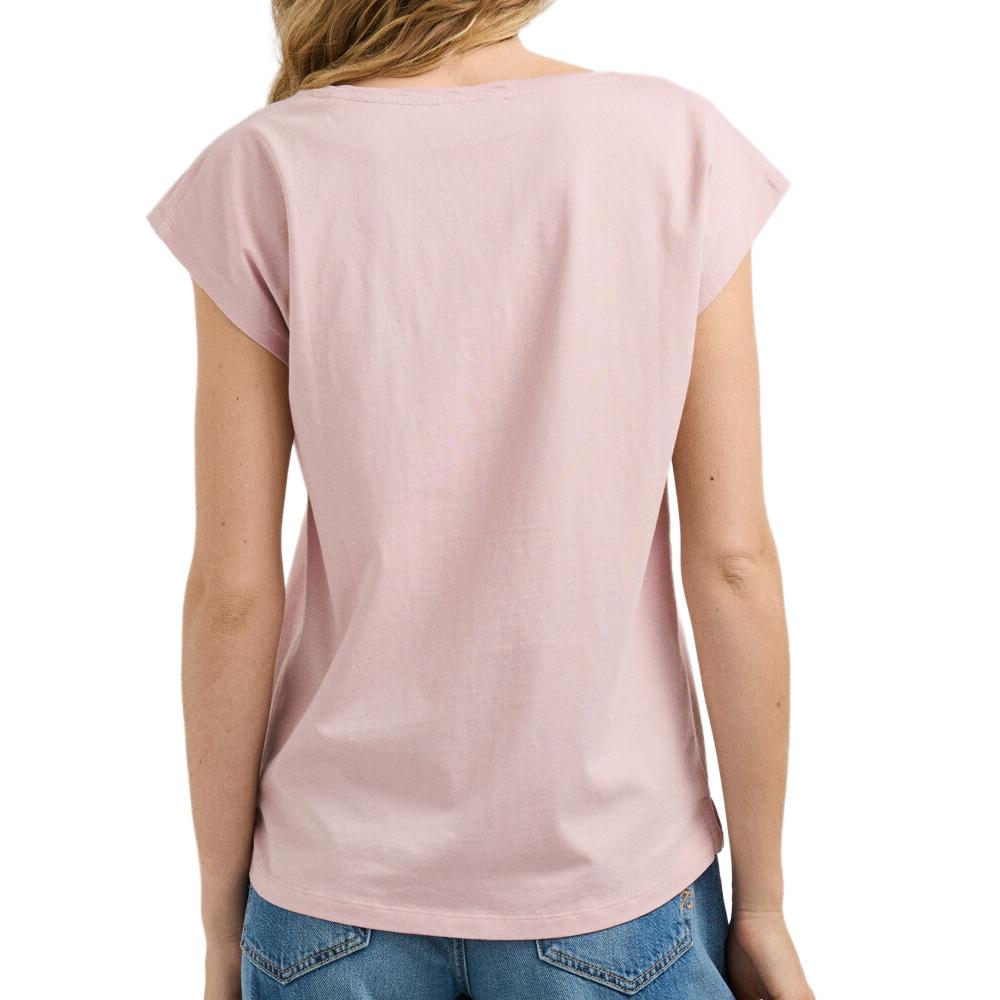 Pastellrosa Damen-T-Shirt von Pepe Jeans, Modell „Cloe“ Ansicht 2