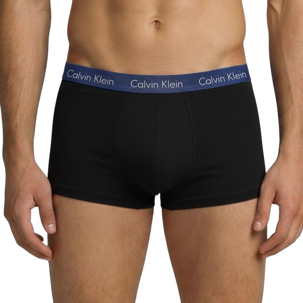 5er-Pack Boxershorts Schwarz/Blau für Herren von Calvin Klein Jeans, niedrige Leibhöhe Ansicht 2