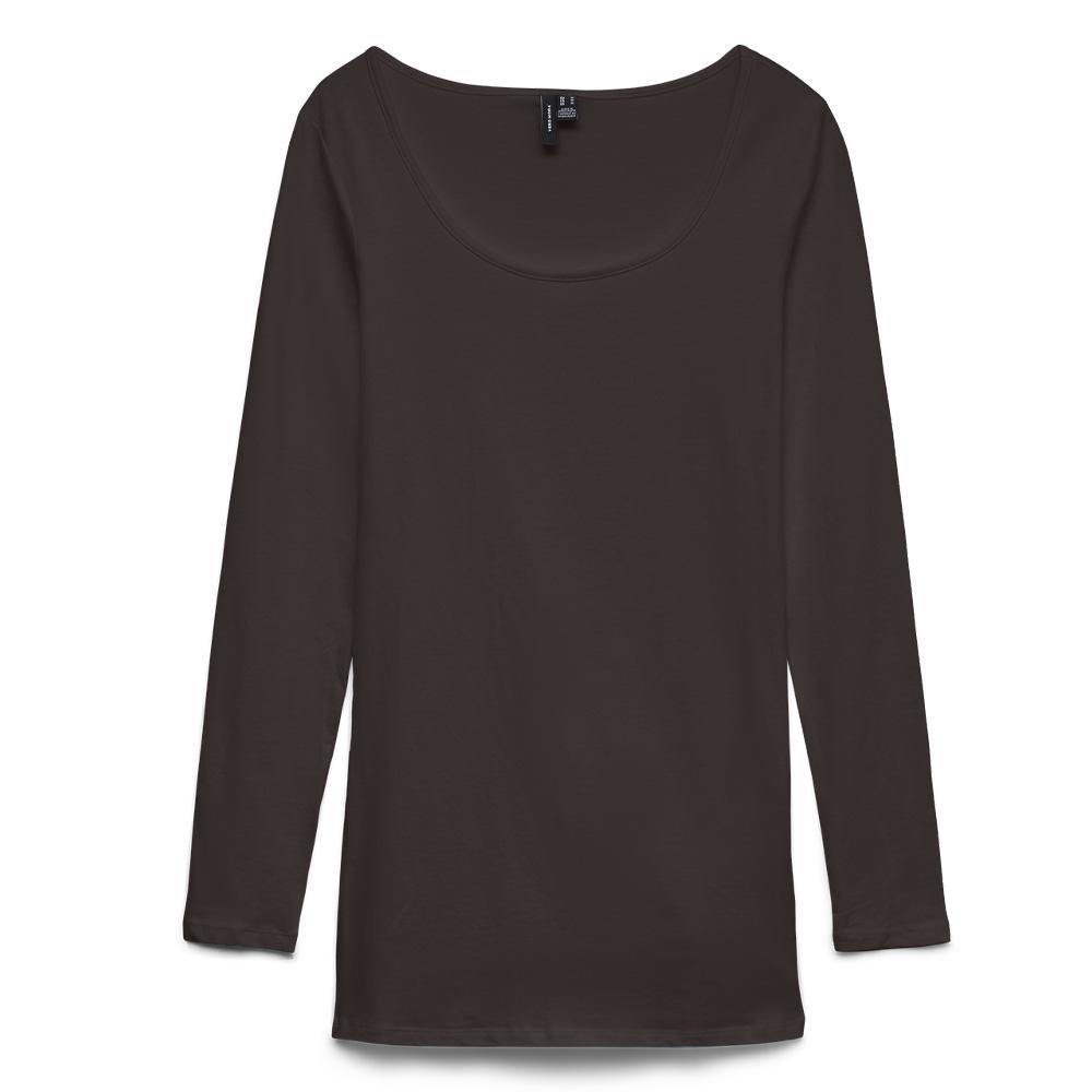 T-shirt Marron Femme Vero Moda Maxi My Ls Soft vue 3