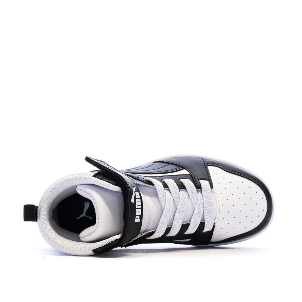 Zapatillas blancas/negras para niño Puma Rebound ver 4