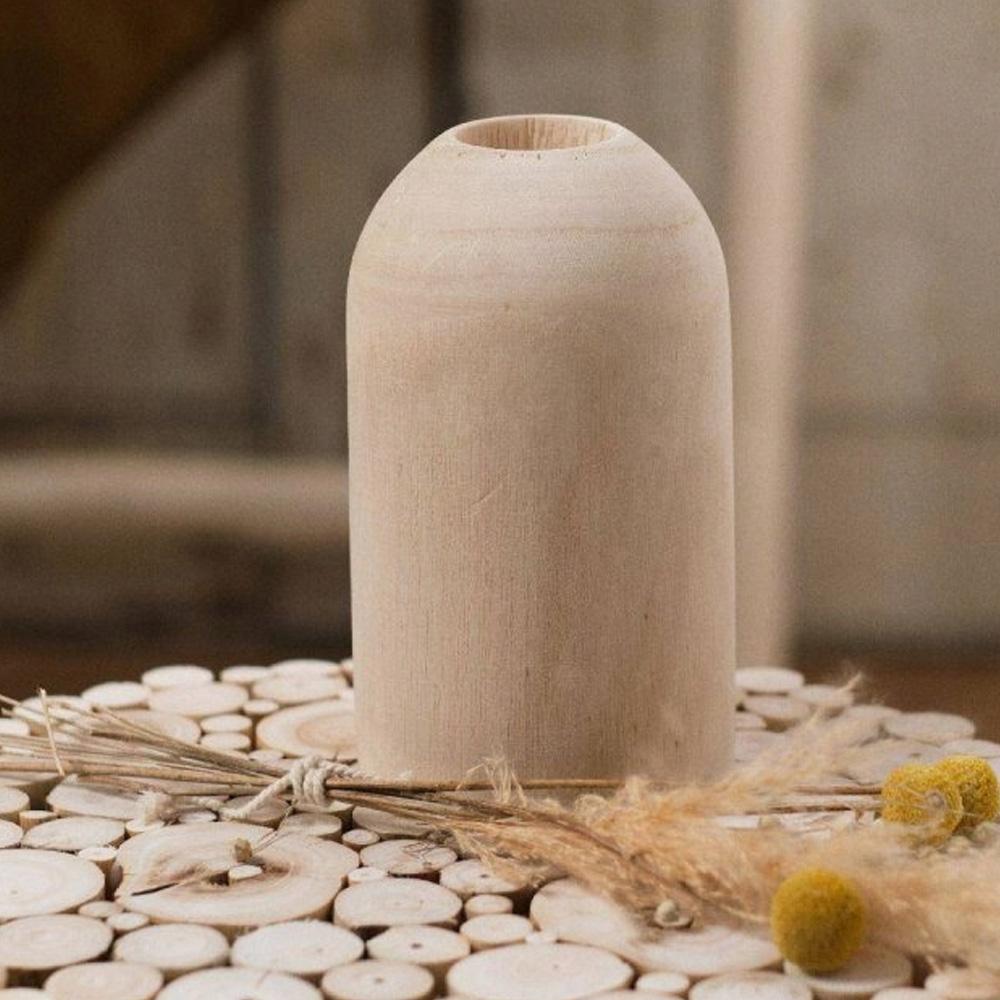 Today Paulonia wooden vase, D 10.5 x H 19 cm affordable