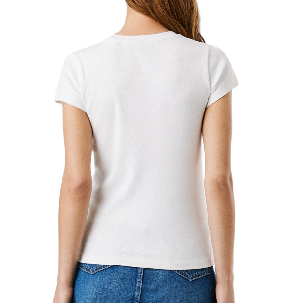 Women's White T-Shirt Pepe jeans PL506037 Photo of the Espace des Marques %store% store - view of %key%