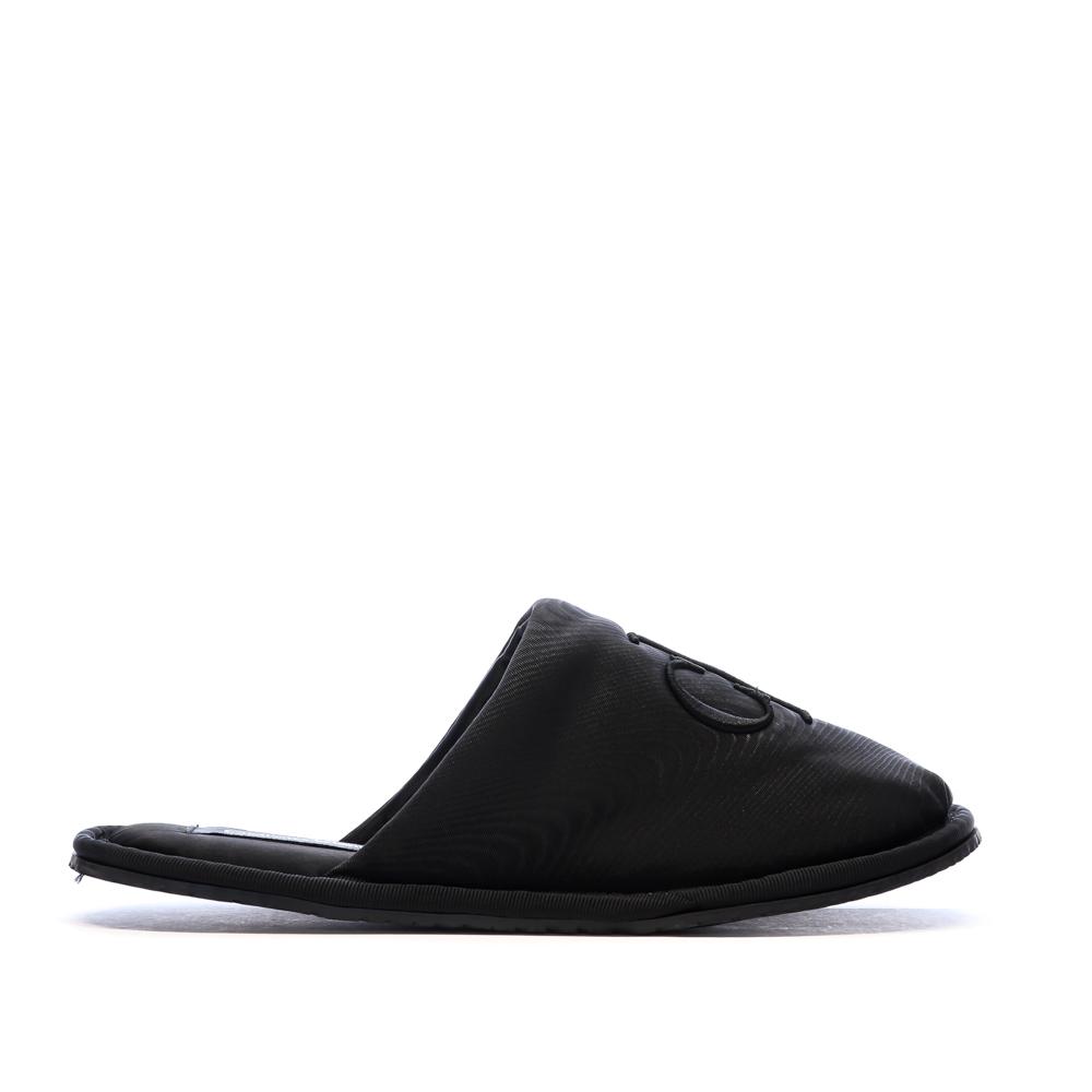 Women's Black Slippers Calvin Klein Jeans Slipper Satin Moire Photo of the Espace des Marques %store% store - view of %key%
