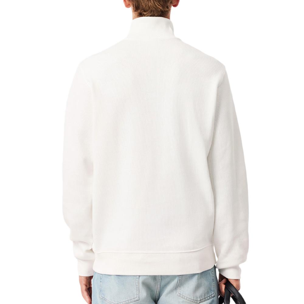 Sweat 1/4 de Zip Blanc Homme Lacoste Regular Fit vue 2