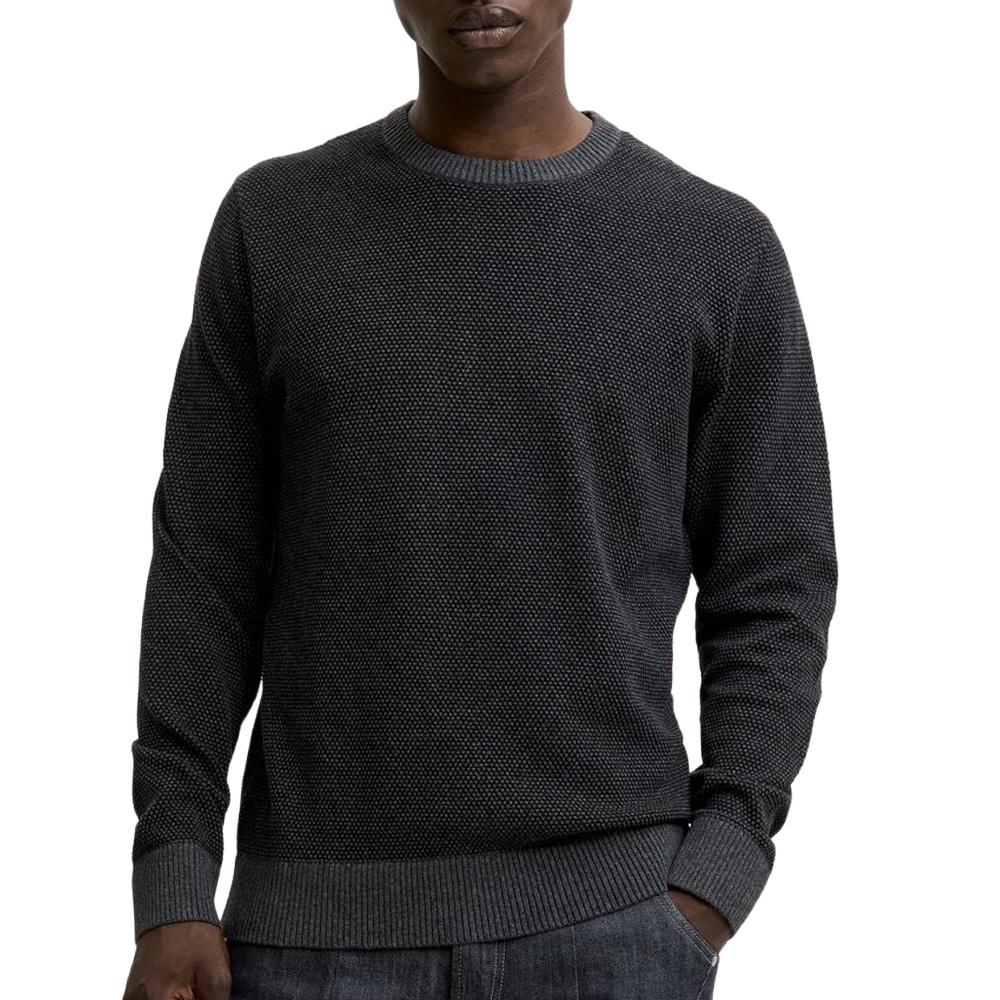 Dunkelgrauer Herrenpullover Jack & Jones Globe Knit günstig
