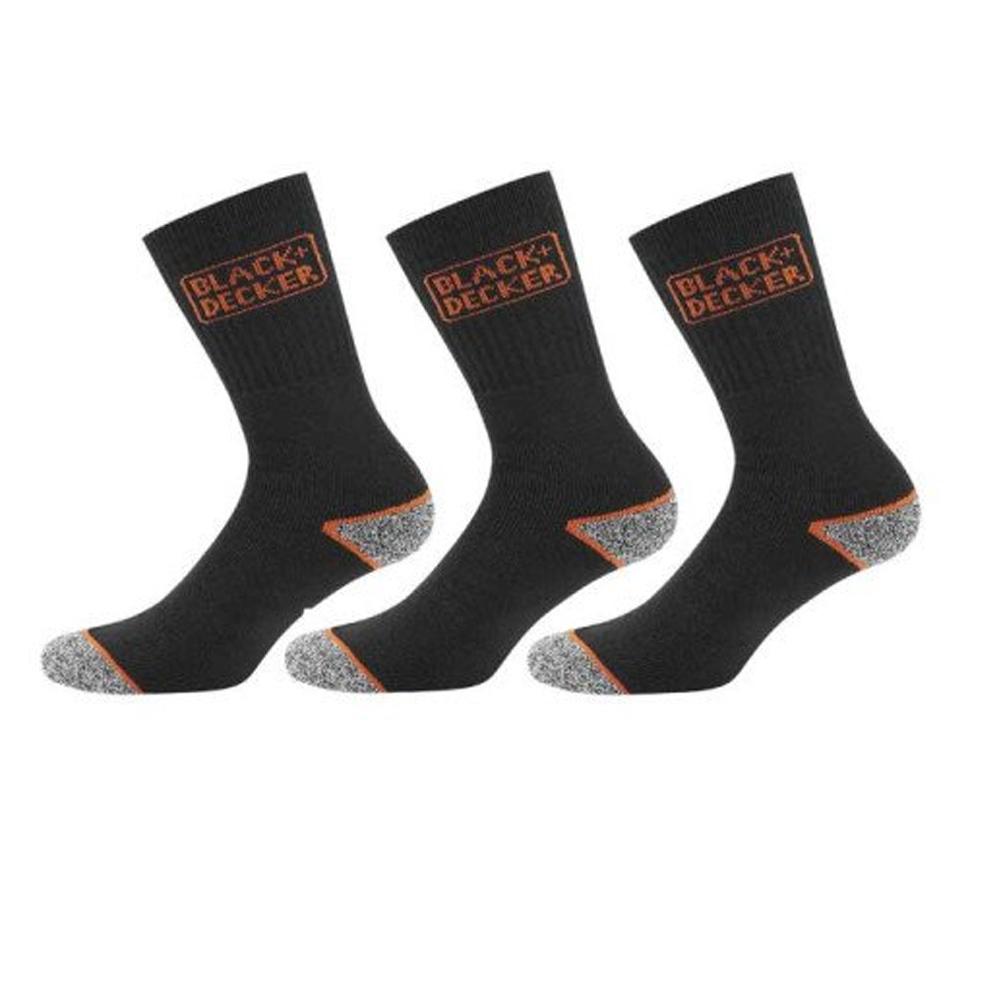 3 pares de calcetines negros/naranjas para hombre Black & Deckers Plugin ver 2
