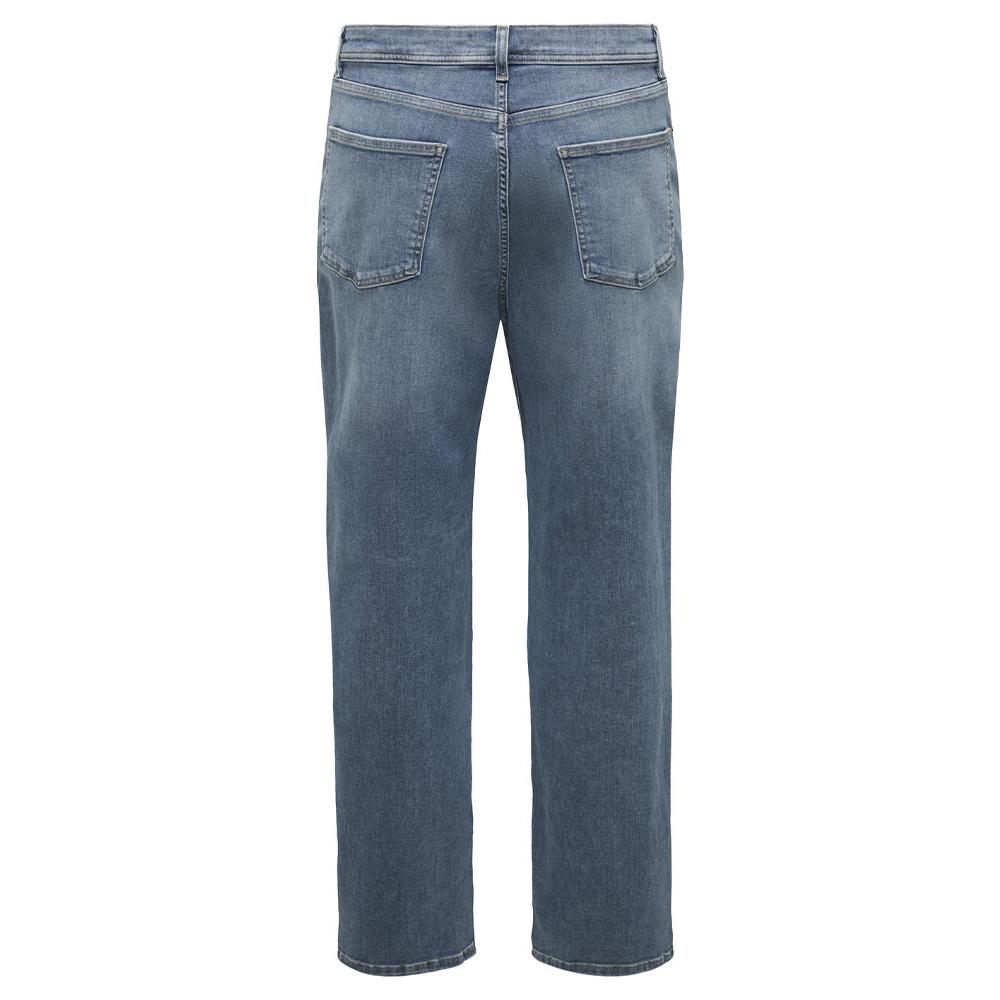 Blaue Straight-Leg-Jeans von Only & Sons Fade Ansicht 2