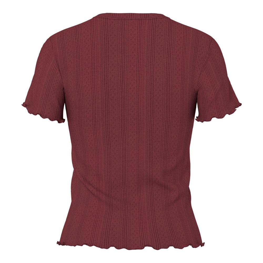 Camiseta Burdeos Mujer Pieces Marie ver 3