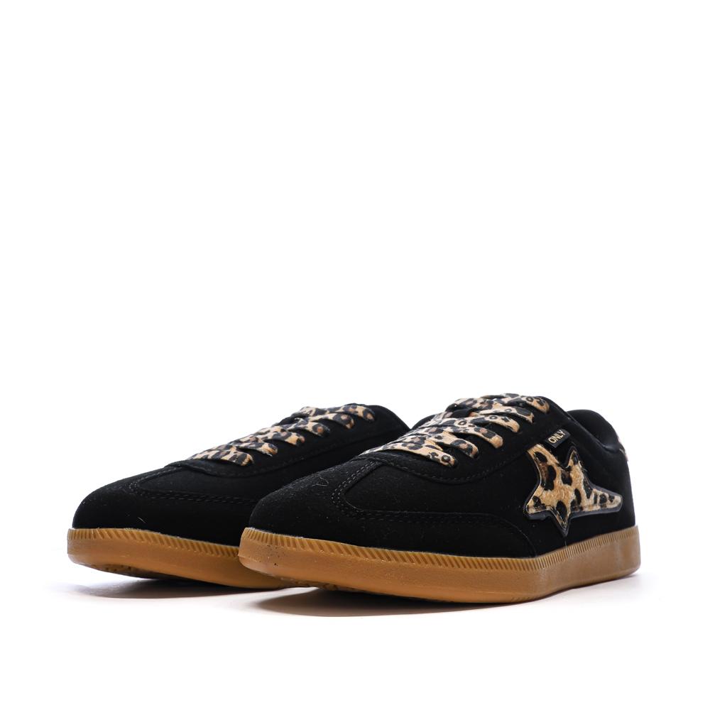 Zapatillas negras/leopardo para mujer Only Star ver 6
