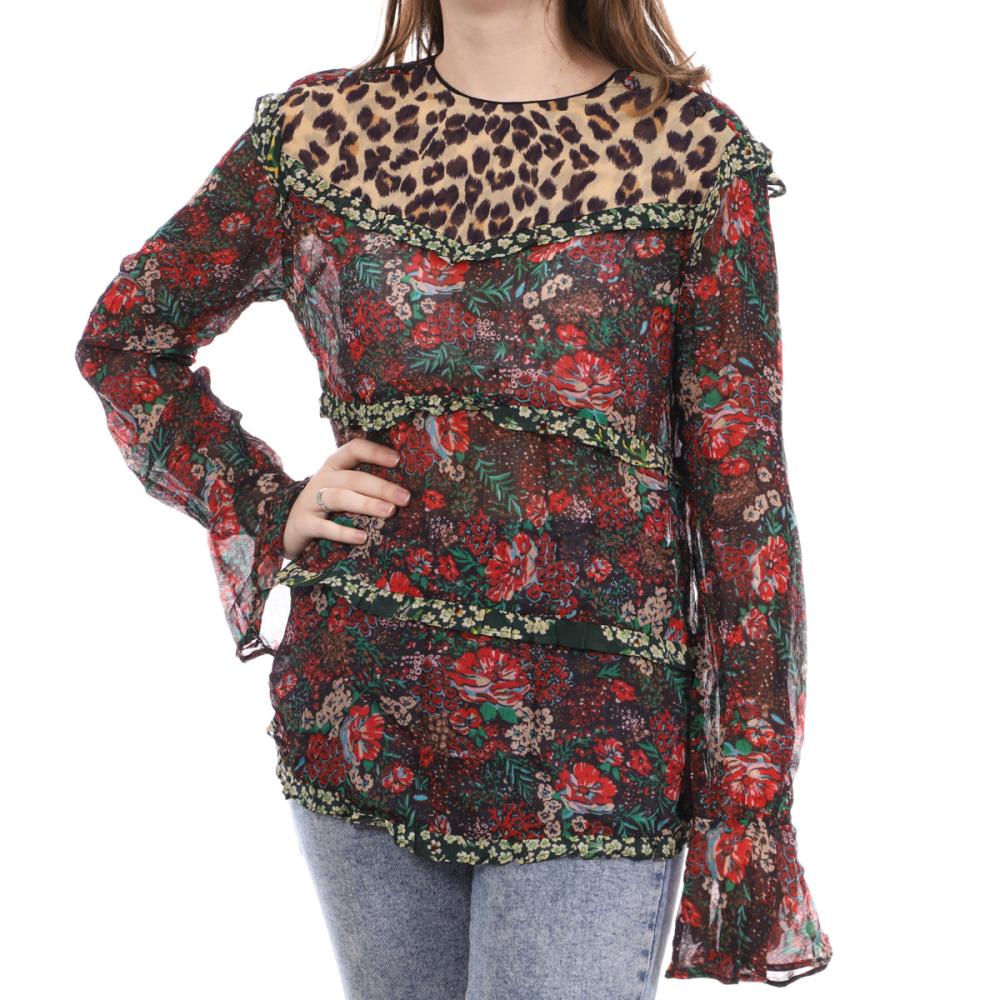 Scotch &amp; Soda Women's Floral/Leopard Blouse affordable