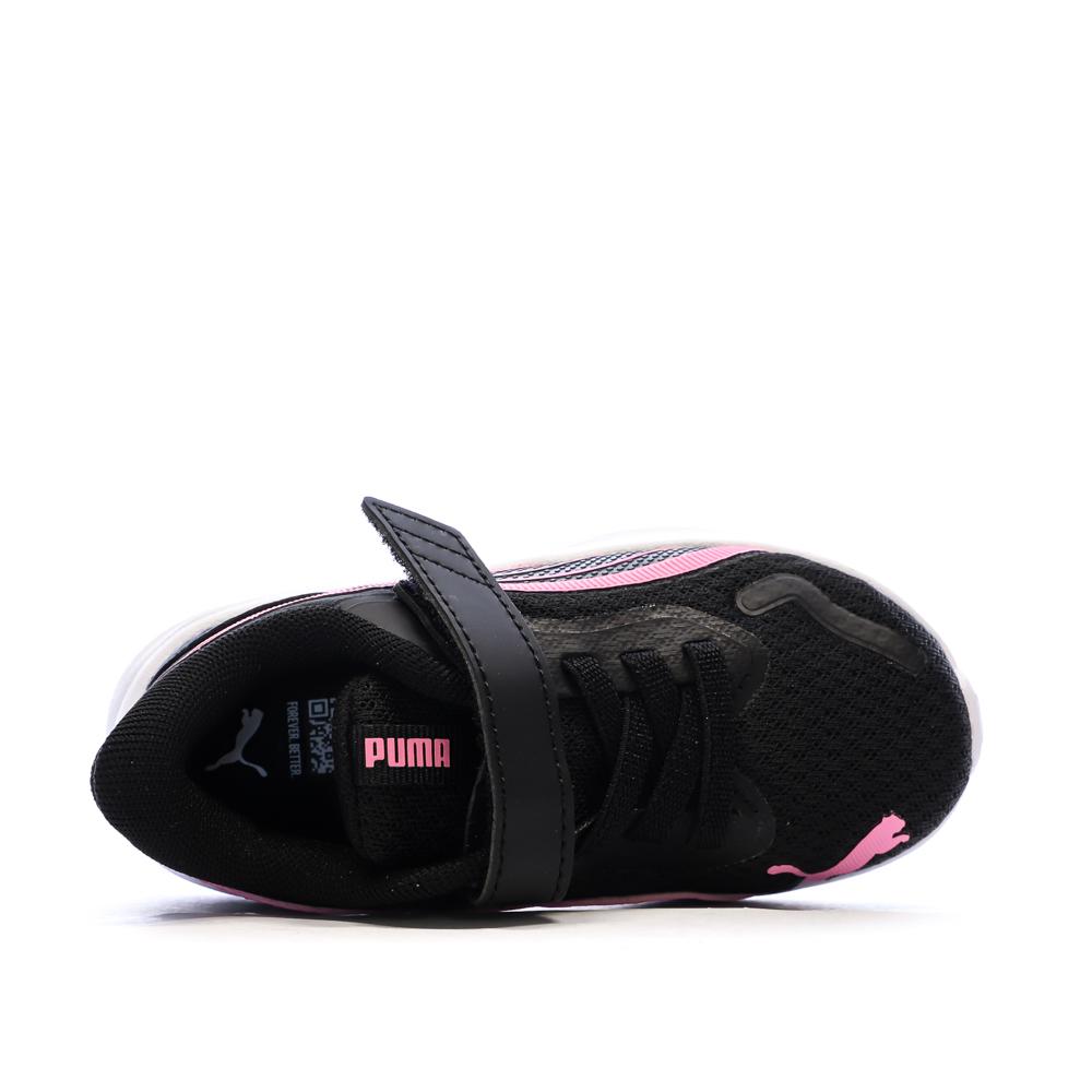 Baskets Noir/Rose Fille Puma Pounce Ac+ vue 4