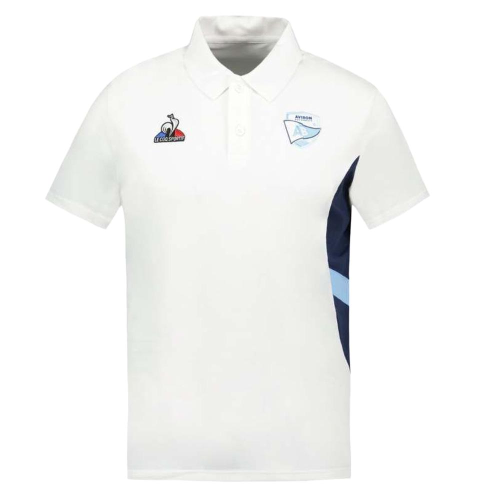 Aviron Bayonnais Polo Blanc Homme Le Coq Sportif New Optica pas cher