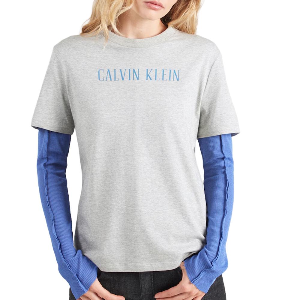 Graues Damen-T-Shirt von Calvin Klein Jeans Varsity günstig