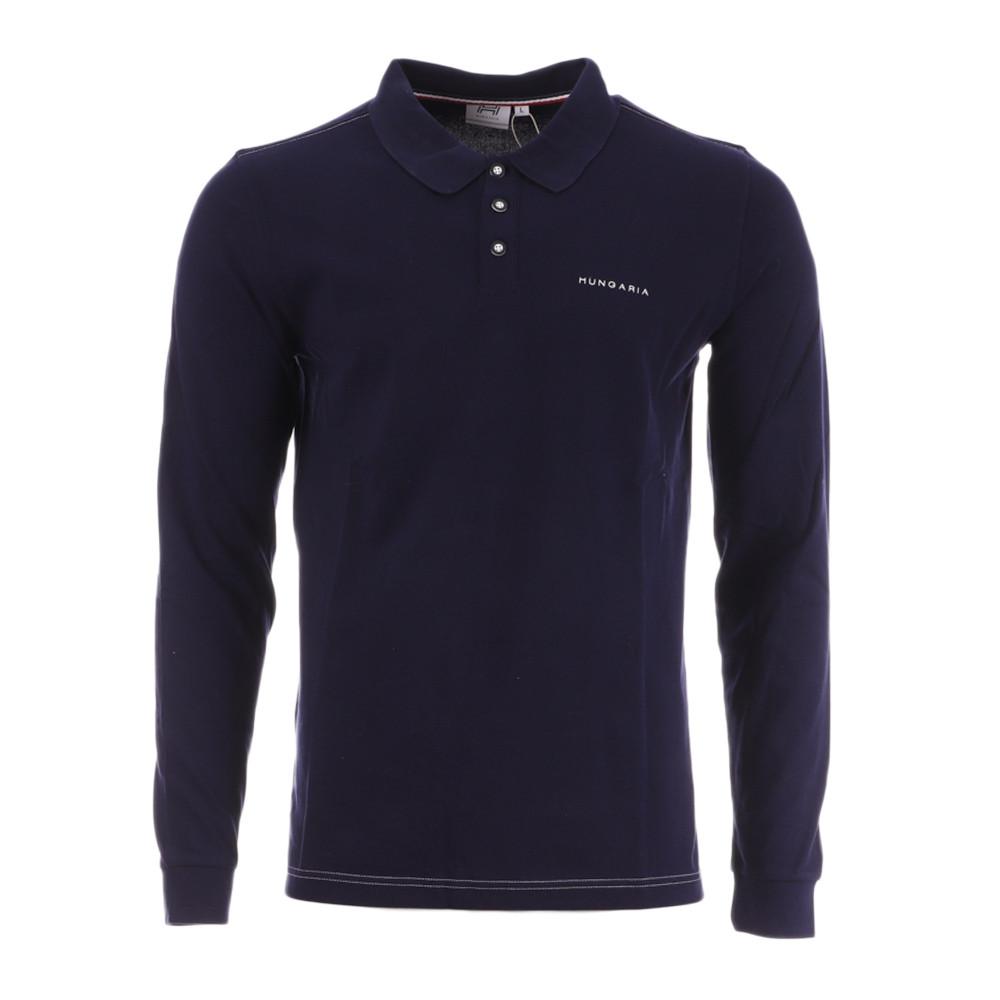 Hungaria Merapi Men's Long Sleeve Polo Navy affordable