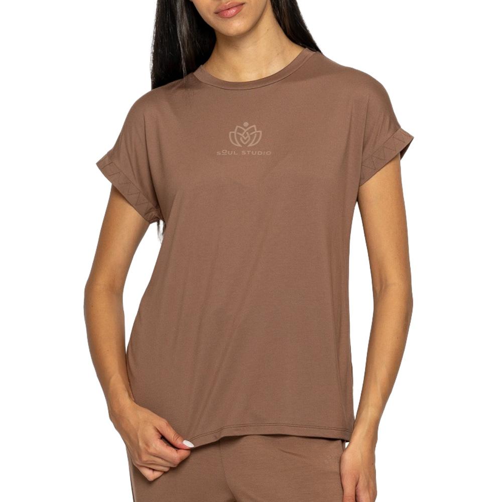 T-Shirt Marron Femme Soul Studio Regular pas cher