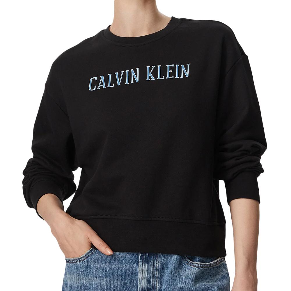 Schwarzes Damen-Sweatshirt Calvin Klein Jeans, langärmelig, verkürzt günstig
