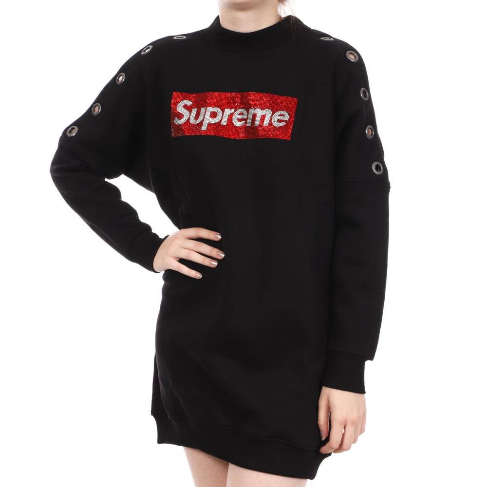 Sweatkleid Schwarz Frau Supreme Jessy günstig
