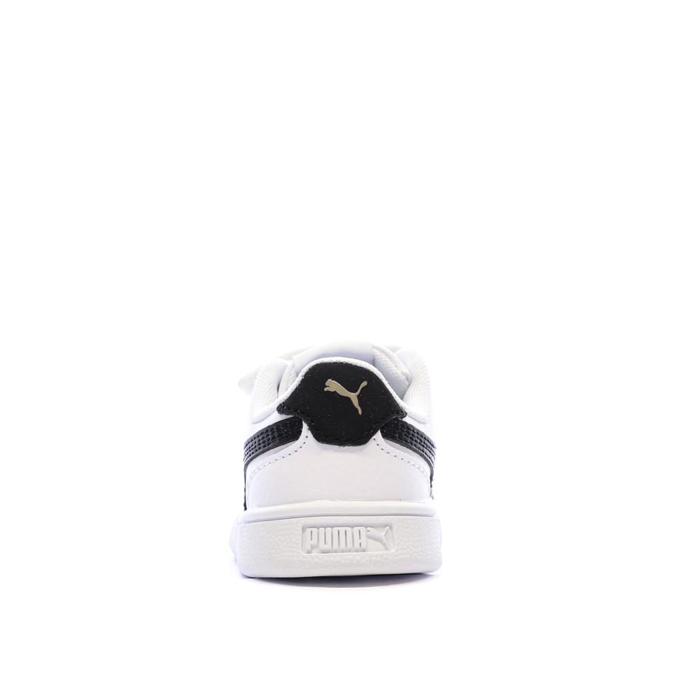 Weiß/Schwarze Puma Shuffle Sneaker für Jungen Ansicht 3