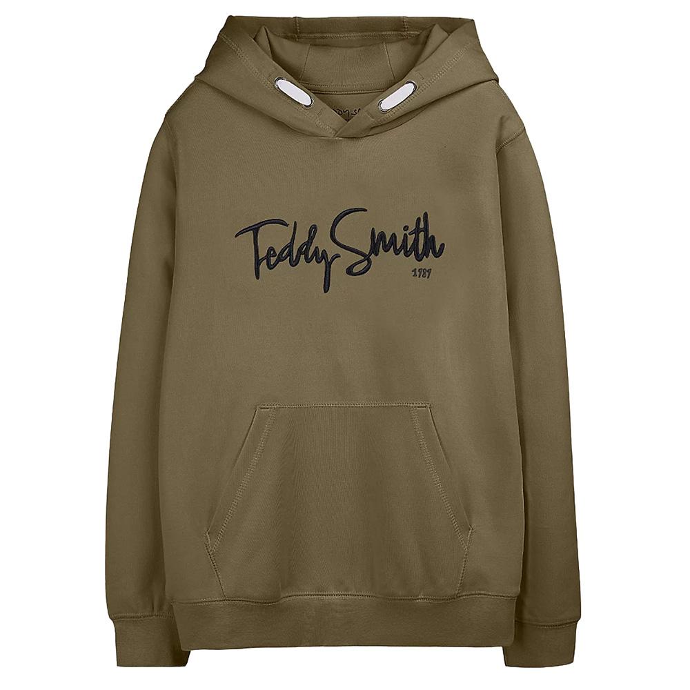 Teddy Smith Sevry Boys’ Khaki Hooded Top affordable