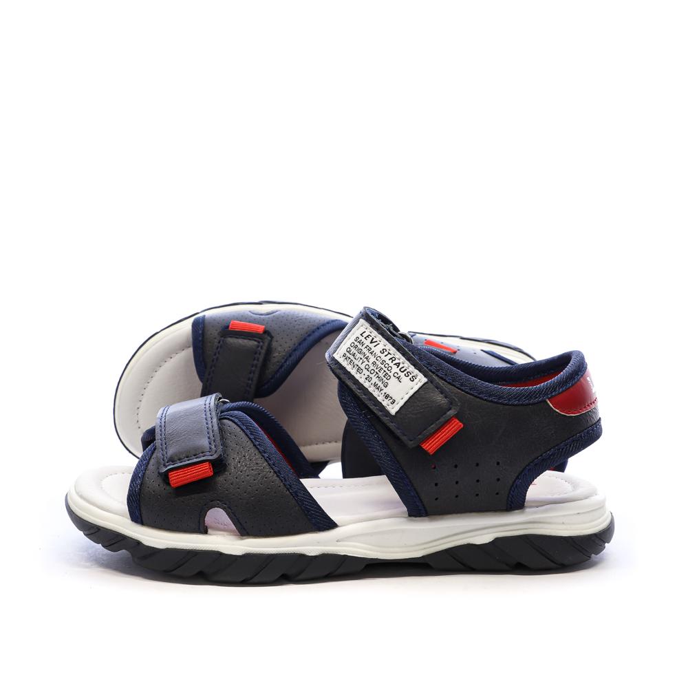 Sandales Marines/Blanches Garçon Levi's Harbor pas cher