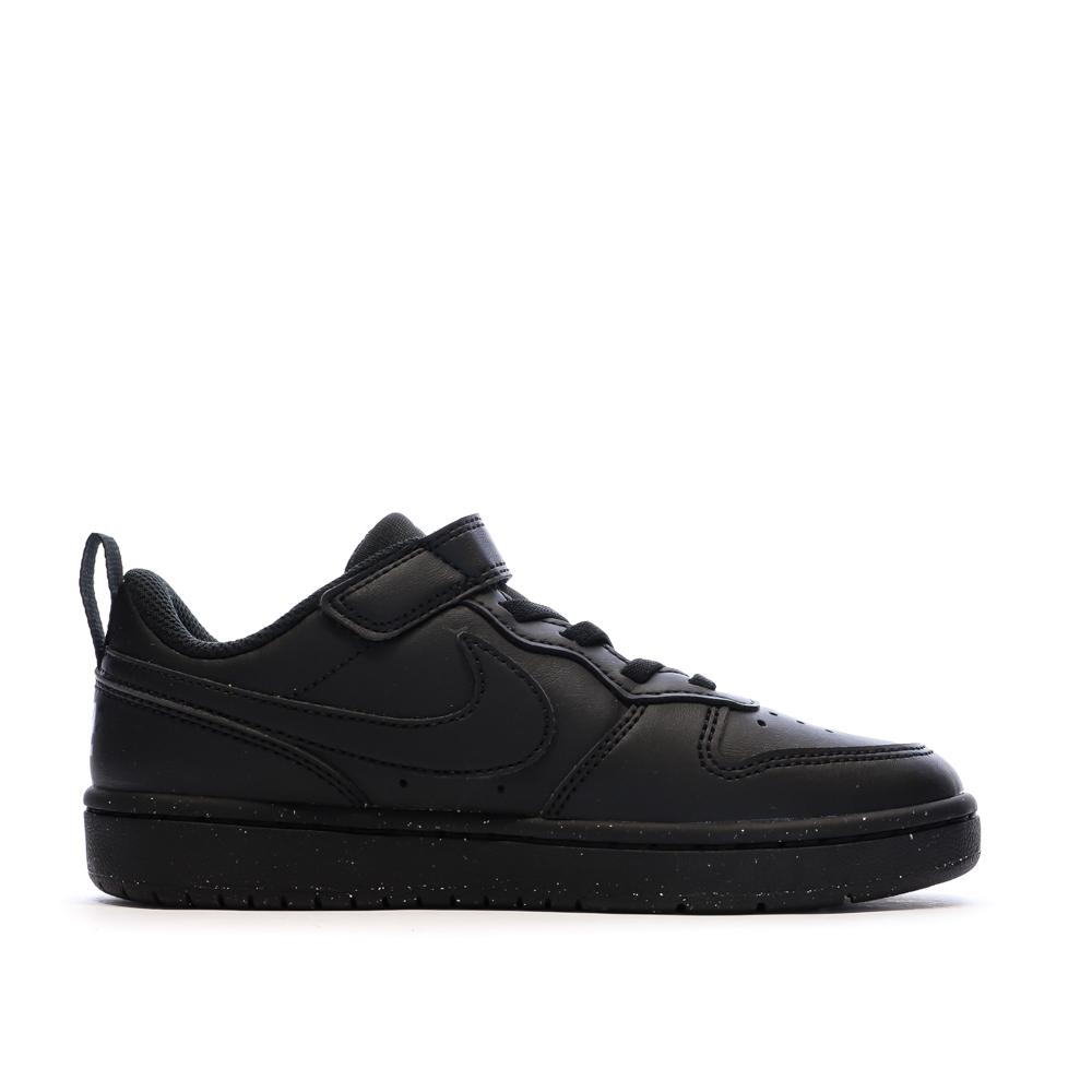 Baskets Noires Garçon Nike Court Borough Low Recraft vue 2