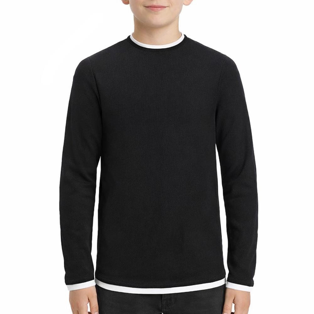 Jack & Jones Twinn Knit Neck Jungen Pullover Schwarz günstig