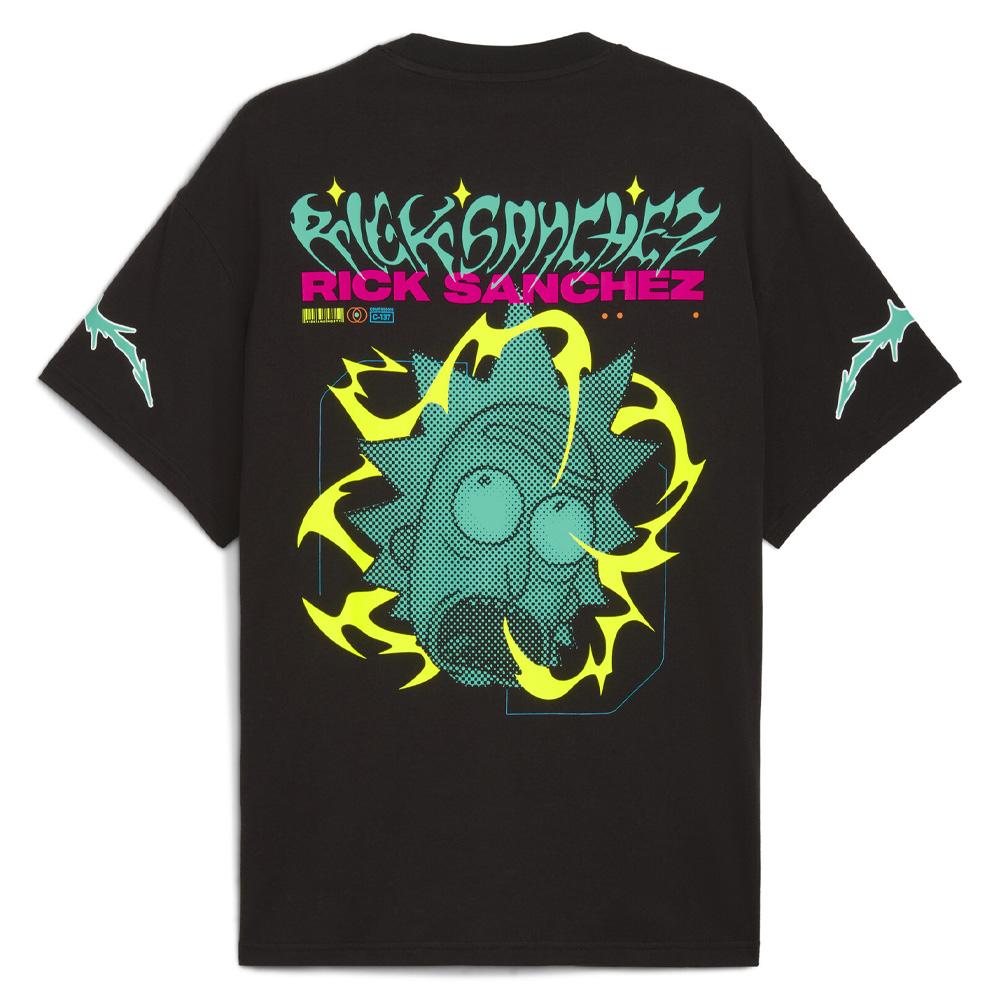Schwarzes Herren-T-Shirt Puma Hoops X Rick and Morty Ansicht 2