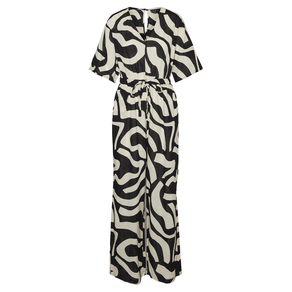 Schwarzer/Ecru Jumpsuit Frau Vero Moda Magnete günstig