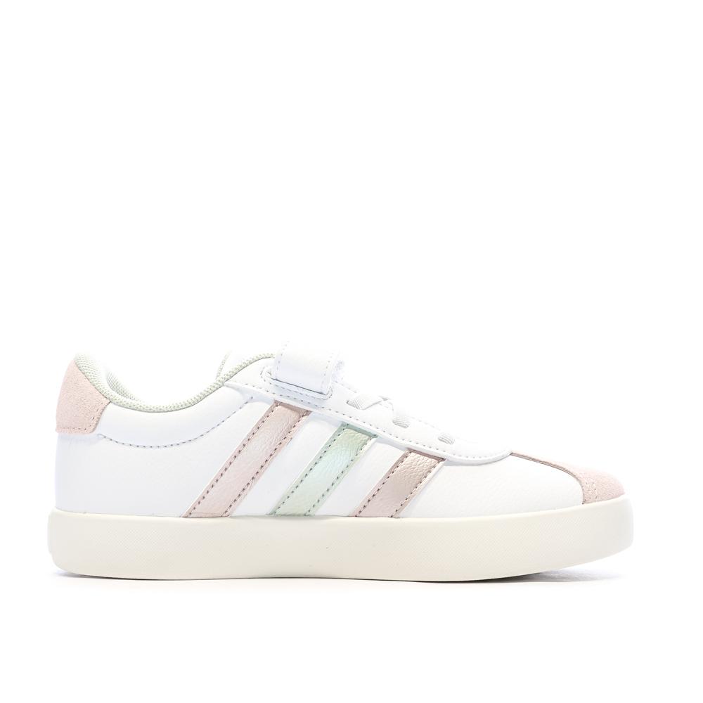 Zapatillas Adidas Vl Court Blanco/Rosa Niña ver 2