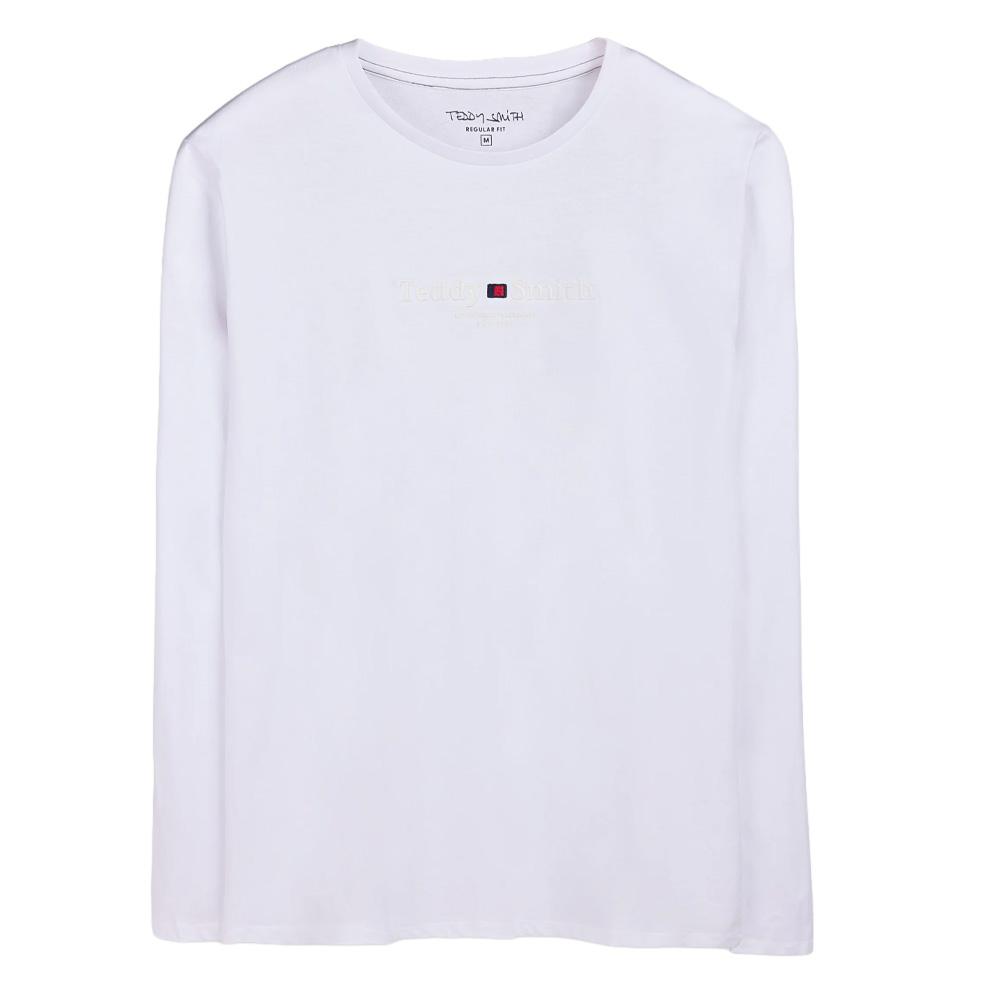 Men’s White Long-Sleeved T-Shirt by Teddy Smith – Jim affordable