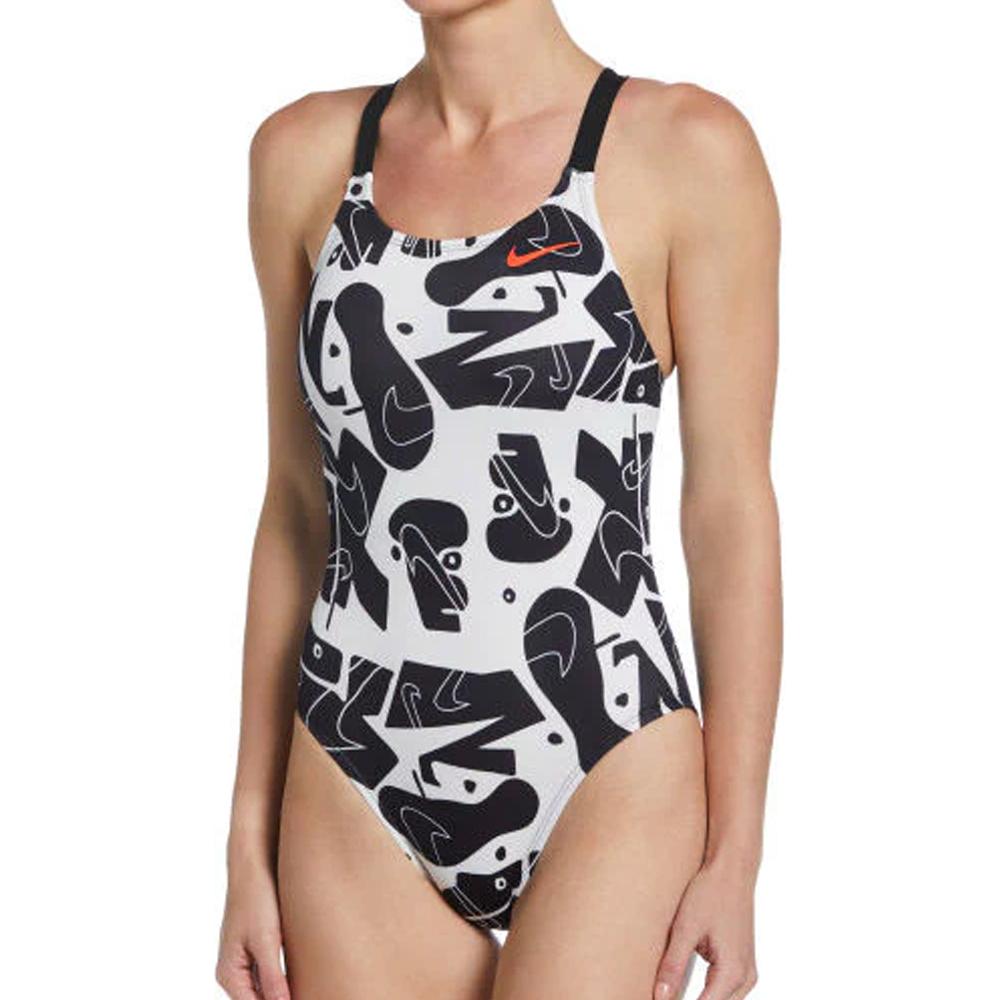 Nike Fast Back Badeanzug Schwarz Damen günstig