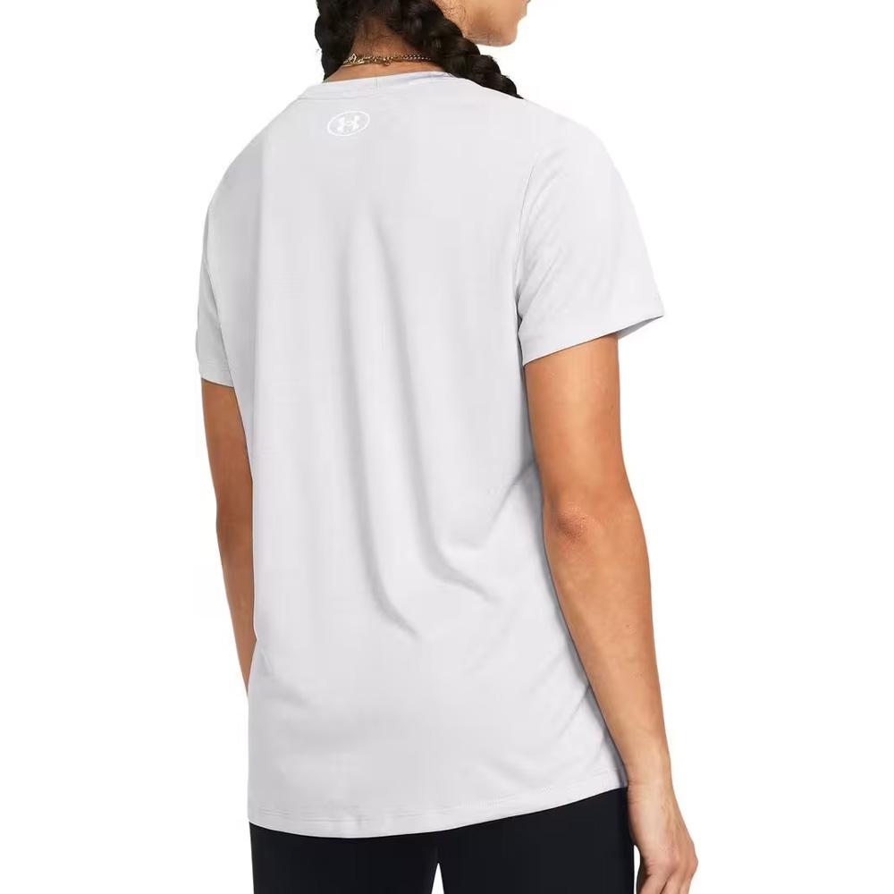 Camiseta gris claro para mujer Under Armour Tech ver 2