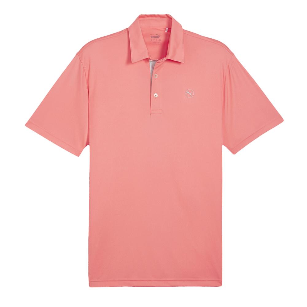 Puma Pure Solid Herren Golf Polo Koralle günstig