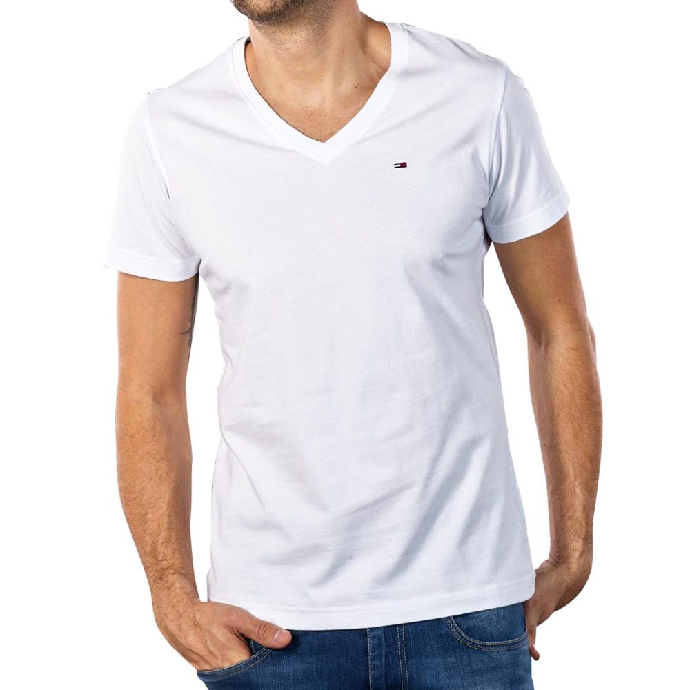 Weißes Herren-T-Shirt Tommy Jeans Original V günstig